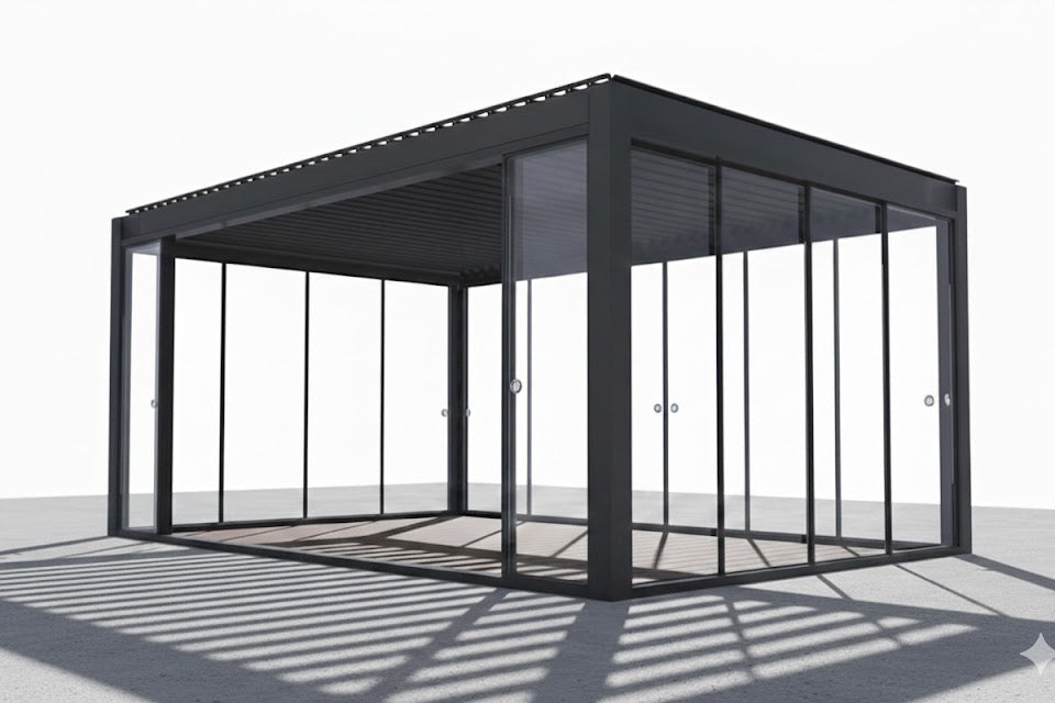 Frameless Glass Sliding Doors: Infinite Views for Your Louvre